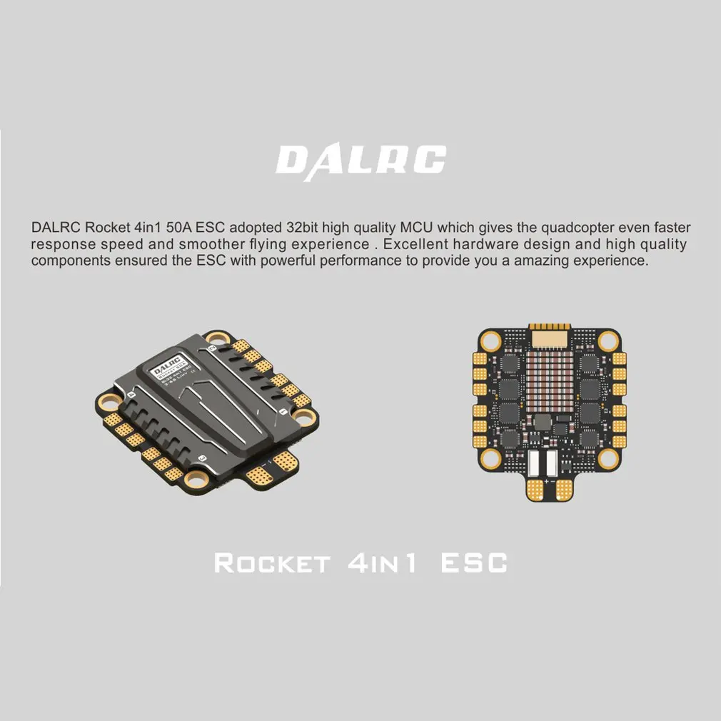 DALRC Rocket 45A 4 в 1 ESC Бесщеточный 3-6S Blheli_32 LIHV DSHOT1200 для DIY FPV гоночный Дрон совместим с F405 F722 FC