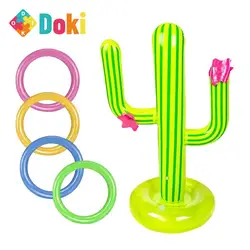 Accessoires gonflables pour piscine en plein air, Cactus, jeu de lancer d'anneau, jouets flottants, fournitures pour fête sur la plage, Bar, voyage 