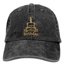 Мужская и женская хлопковая джинсовая бейсбольная кепка на день рождения, регулируемая уличная рэперская Кепка