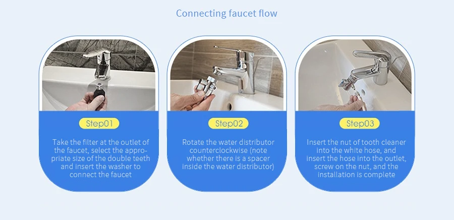 New Water Faucet Oral Irrigator Dental Flosser Portable 10 Tip Implement Irrigation Tooth Flossing Irrigation SPA Mouth Cleaner New Water Faucet Oral Irrigator Dental Flosser Portable 10 Tip Implement Irrigation Tooth Flossing Irrigation SPA Mouth Cleaner