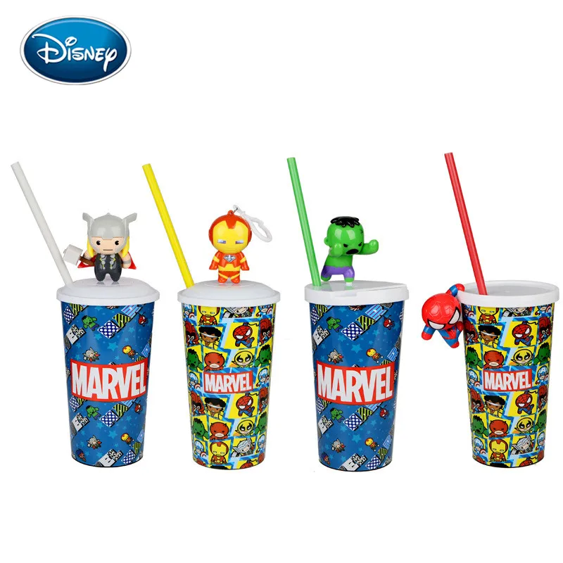 

Disney Marvel Aavengers Spiderman 2 Figure Cartoon Cups Toys Marvel Spiderman Water Cup Popcorn Barrel Toys for Kids Funs