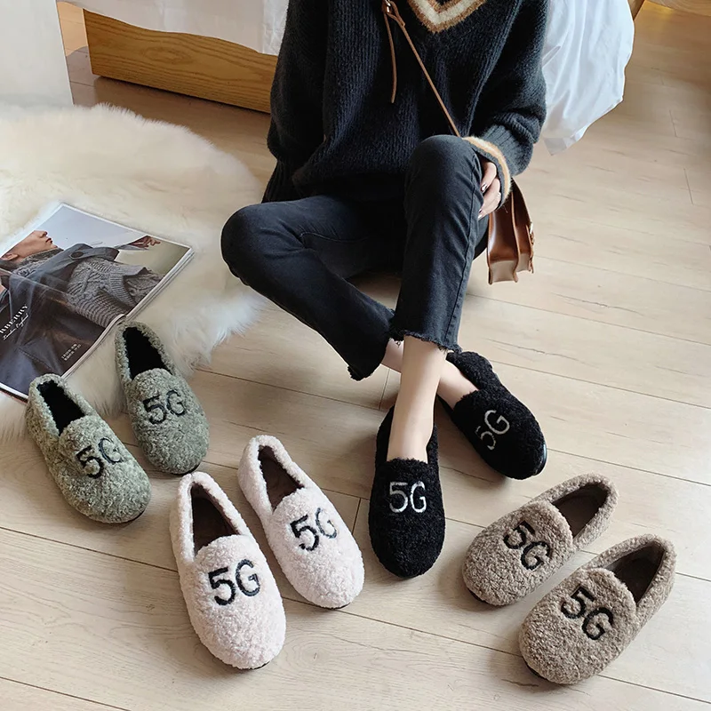 

Shoes Woman 2019 Women All-Match Women's Moccasins Round Toe Casual Female Sneakers Modis Loafers Fur Autumn Slip-on Shallow