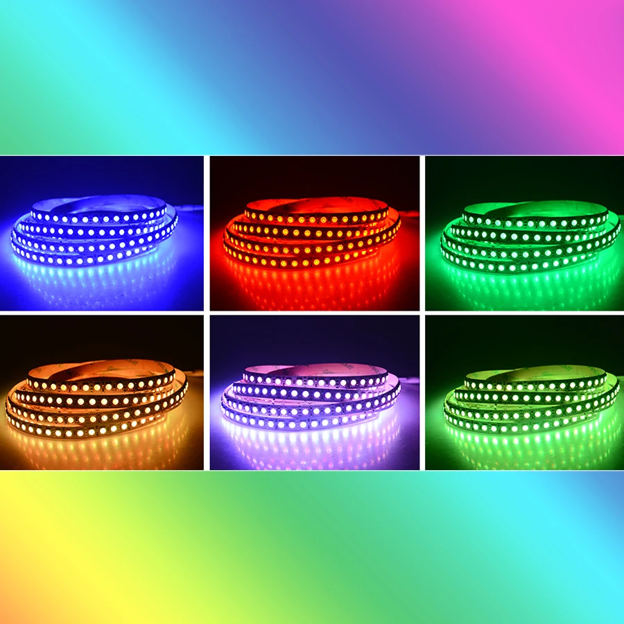Светодиодные ленты 5050 RGB светодиодные огни 12В гибкий украшения дома освещение SMD 5050 Водонепроницаемый светодиодный лента RGB/белый/теплый белый/синий/зеленый/красный
