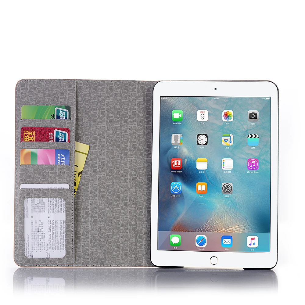Для iPad mini 5 4 чехол Универсальный кожаный в клетку дизайн флип смарт-чехол подставка держатель Слот для карт карман хороший подарок бизнес мода