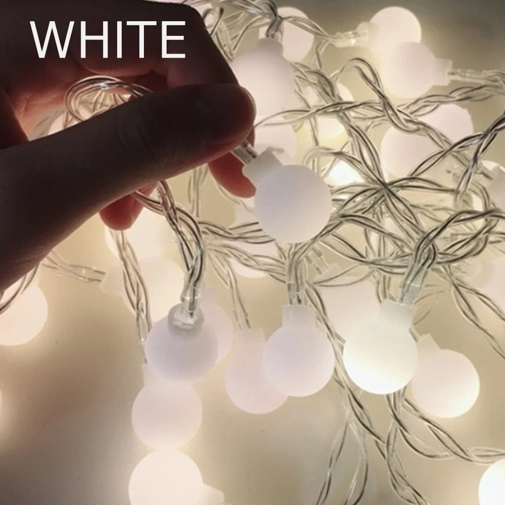 80LED прочная сказочная гирлянда, праздничная Романтическая Свадебная гирлянда, светильник для сада, супер яркий круглый шар, Рождественский Декор