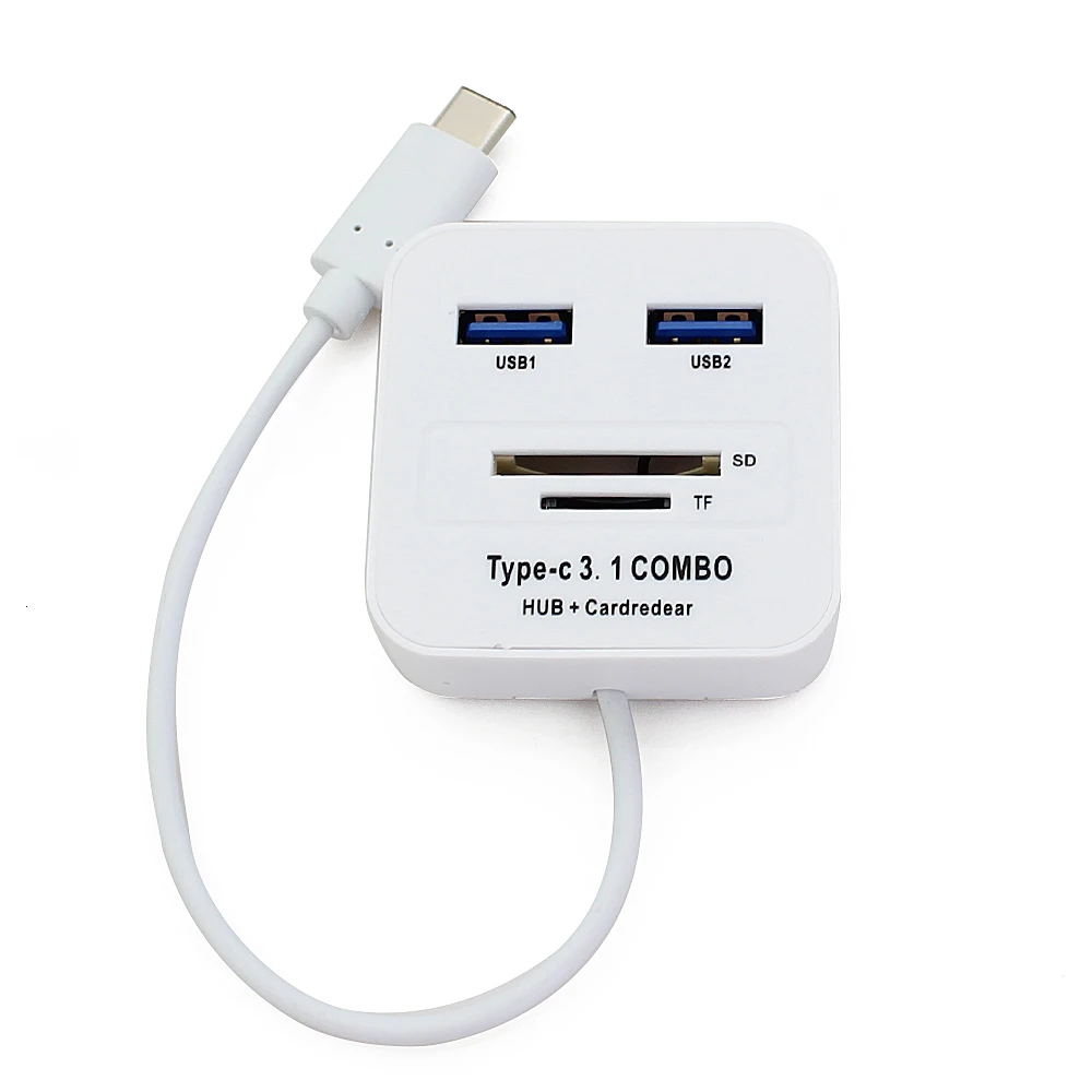 Usb C 3,0 концентратор Micro type C для мульти комбо Usb3.0 Hab 4 порта мини-сплиттер с слот кардридера супер скоростные аксессуары для ПК
