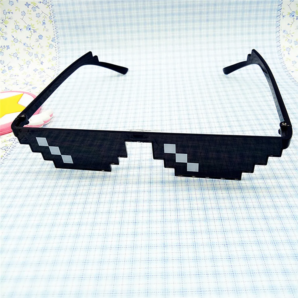 Anteojos de sol de mosaico nuevo para hombre y mujer, gafas de sol de mosaico negro con diseño divertido, gafas de Thug Life, oferta, 2021