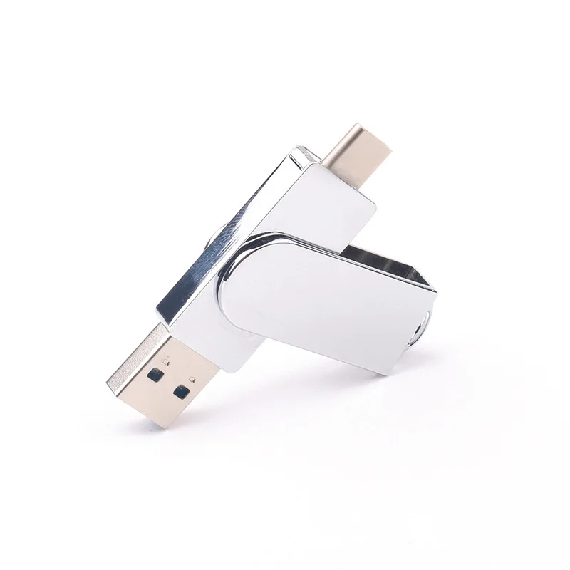 Sliver USB флэш-накопитель 64 Гб USB 3,0 Тип C Флешка 32 Гб 64 Гб 128 ГБ тип-c карта памяти USB C флэш-накопитель для huawei samsung Xiaomi - Цвет: Sliver