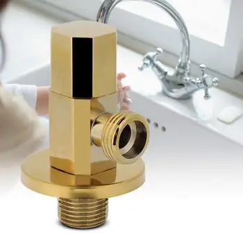 

Electric Valve Bathroom Brass Gold Angle Stop Valve Water Control Valve Faucet Angle Valve Electric Magnetic Valve