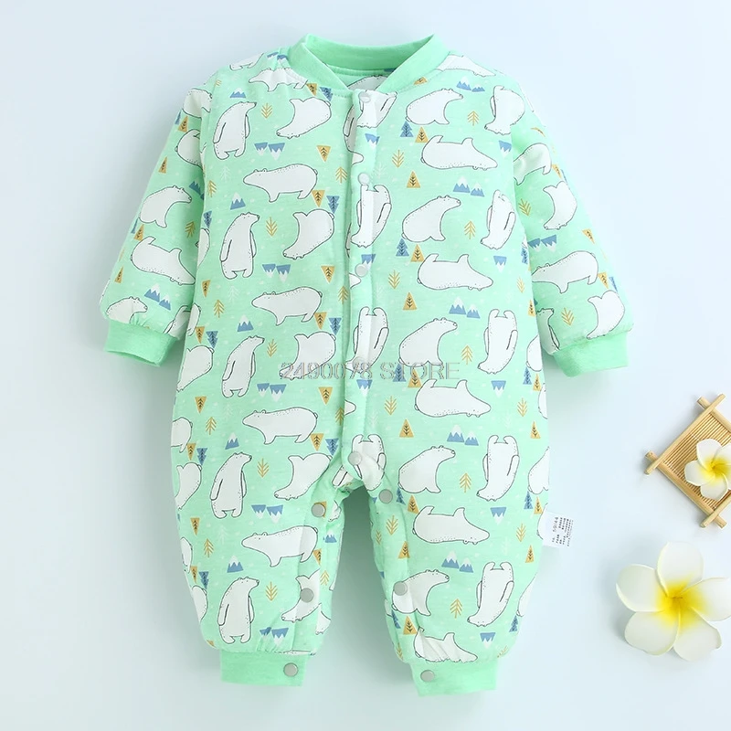 only romper Новорожденных зимняя одежда комбинезон для мальчиков, для малышей хлопковые толстовки с капюшоном, детский зимний комбинезон для новорожденных девочек; комбинезон+ головной убор+ обувь, комплект одежды из 3 предметов - Цвет: only romper