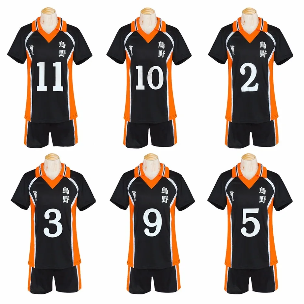 Haikyuu Cosplay Костюм Karasuno старшеклассный волейбольный клуб Хината Shyouyou Спортивная Трикотажная форма
