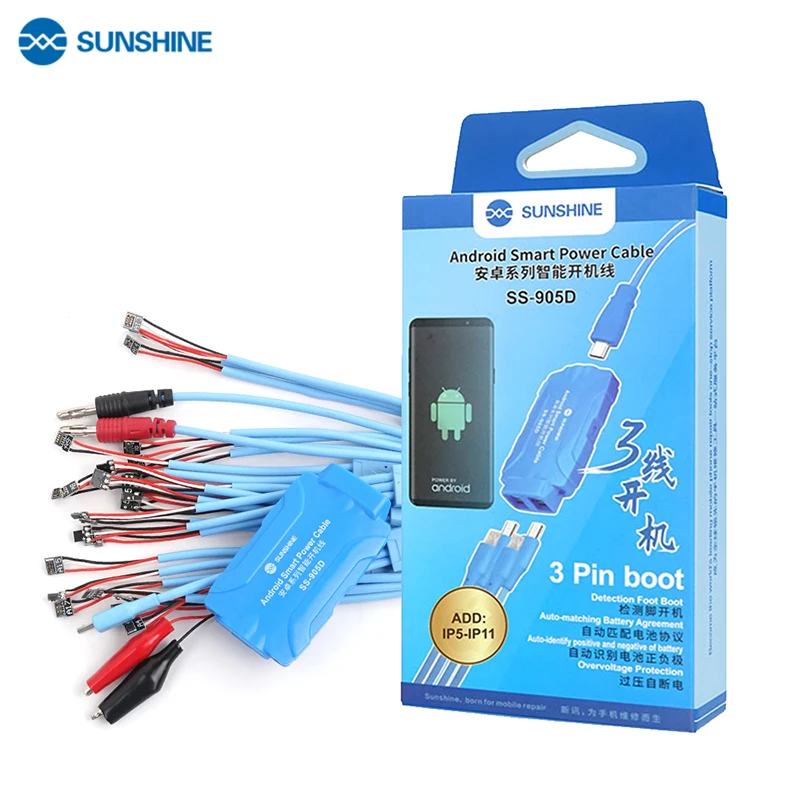

SS-905D Phone Power Cable Test for Phone 11 Pro Max 11 pro 11 Xsmax XS 7 8 6s 5 Android Xiaomi Huawei Power Control Test Cable