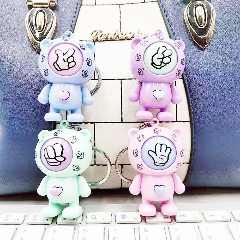 

1pc Cute Plastic Stone Scissors Cloth Guessing Change The Face Toys For Kids Funny Interactive Game Parent-Child Toy