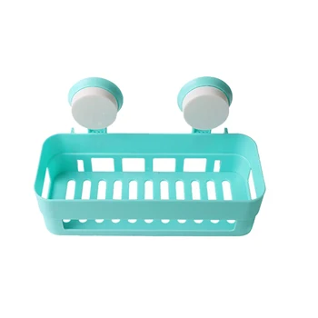 

Kitchen Bathroom Plastic Shower Storage Basket Shelf Suction Holder Nice Gifts Random Color Suction Cup Shower Shelfs