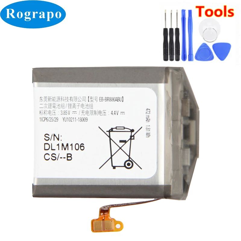 46mm New 472mAh EB-BR800ABU Battery For Samsung Galaxy Gear S4 SM-R800 SM-R810 SM-R805 R800 R810 R805W R805U R805N R805F Watch | Мобильные