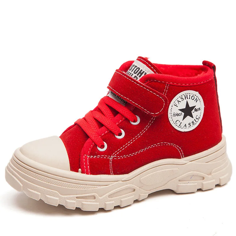 Дизайнерская обувь для мальчиков и девочек; зимняя повседневная кожаная обувь; kinderschoenen tipsietoes; уличные теплые зимние ботинки