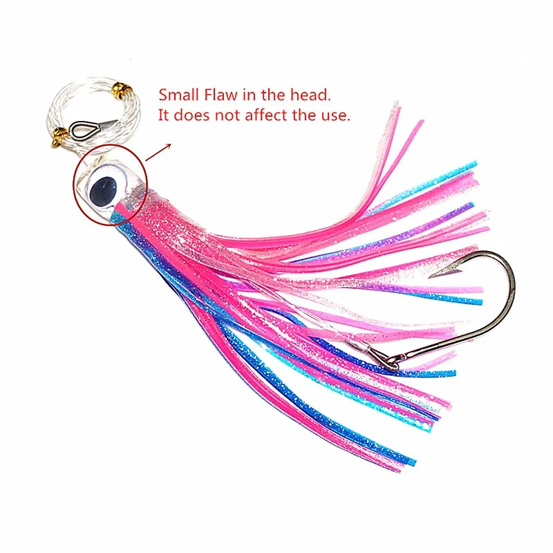 Fishing Lures Trolling Tuna Skirt Lures,8.5 Inch Fishing Saltwater Lures  Rigged Hooks Big Game Fishing Lures Small Flaw - AliExpress