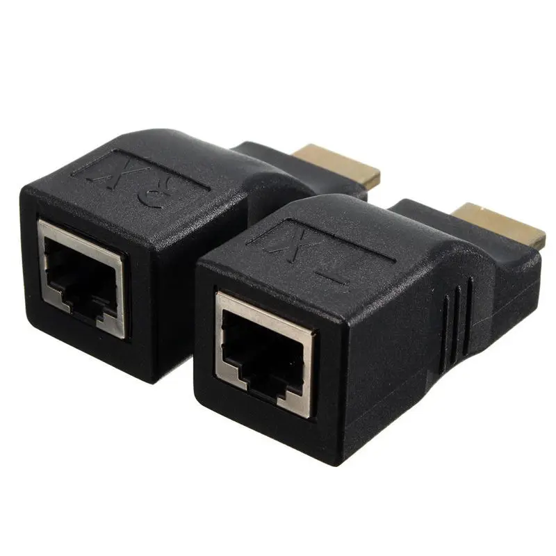 4K 3D HDMI 1,4 30 м удлинитель для RJ45 по Cat 5e/6 сетевой LAN Ethernet адаптер LAN Ethernet TXRX черный адаптер