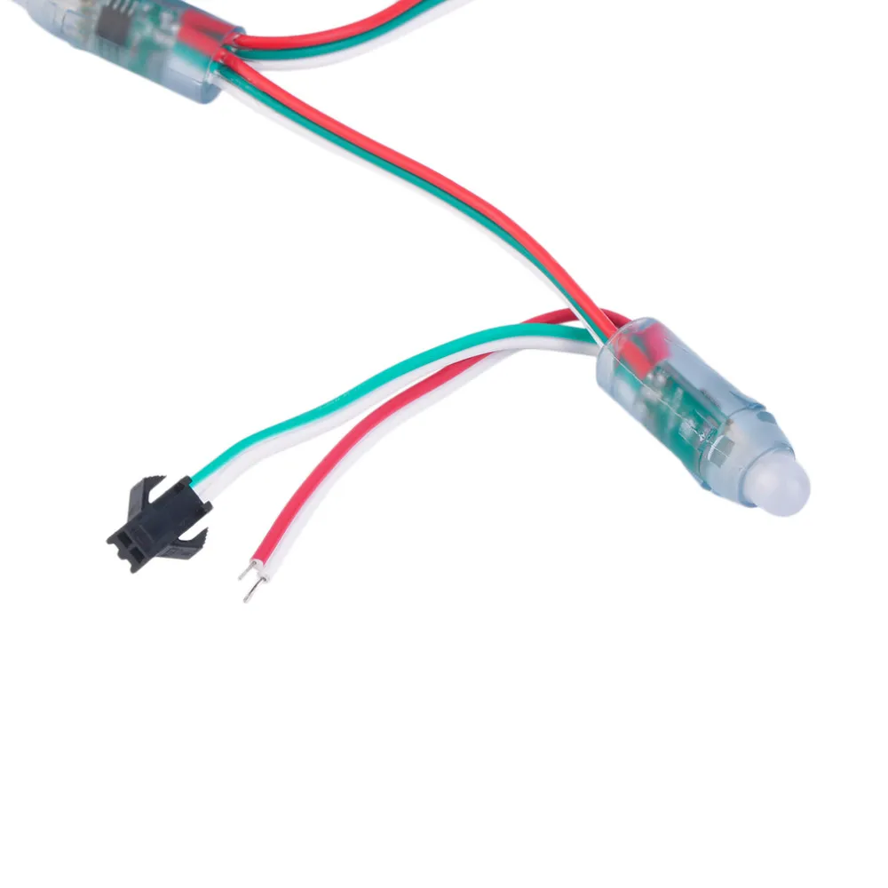 DC 5 в 50 шт. WS2811 RGB Полноцветный 12 мм пиксели цифровой адресуемый светодиодный шнур горячая распродажа