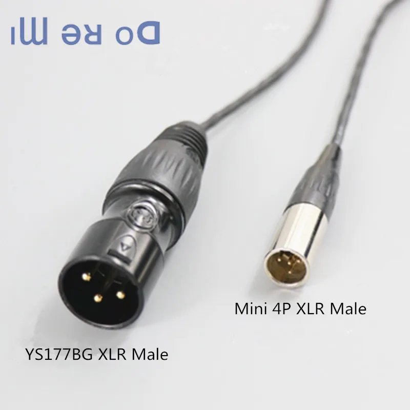 Мини XLR 4pin штекер к 3pin аудио кабель камеры Черный Позолоченный NEUTRIK Its бренд Yongsheng