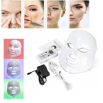 

7 Colors Led Facial Mask Beauty Skin Care Rejuvenation Wrinkle Acne Removal Face Beauty Therapy Whitening Tighten Instrument