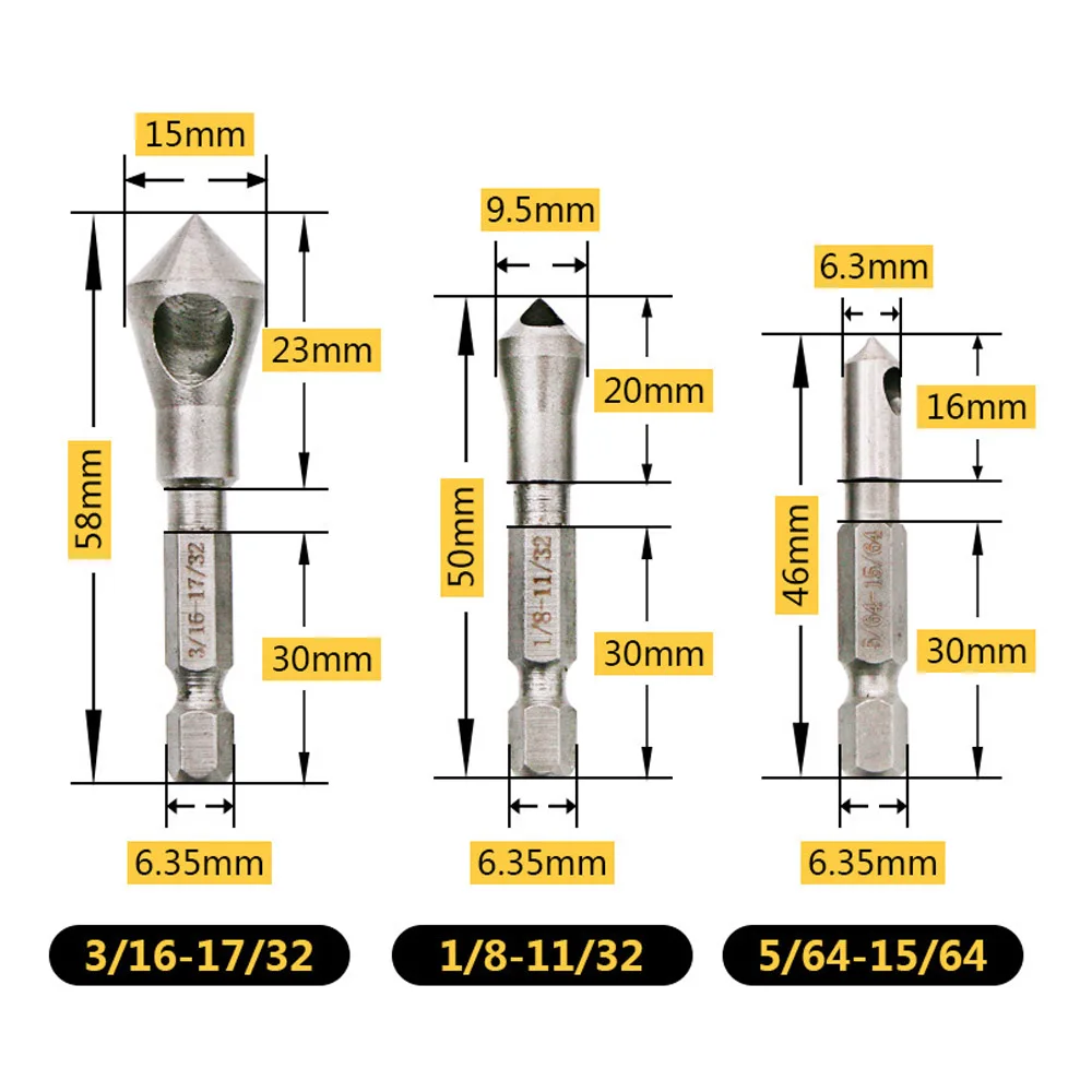 Outil à Ébavurer Et Chanfreiner | Pour Métal (Acier, Cuivre, Laiton) | Compatible Perceuse | Diamètre 5-25mm