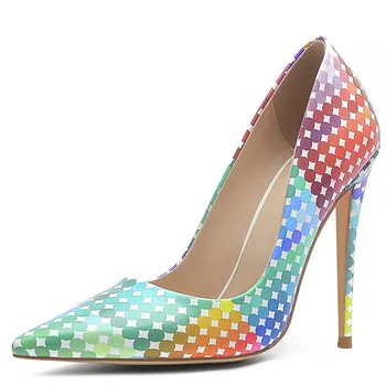 

women High YECHNE heels Women's shoes Bridal pumps White Sexy Stiletto Plus Size Fashion Sexy Party Punch pumps