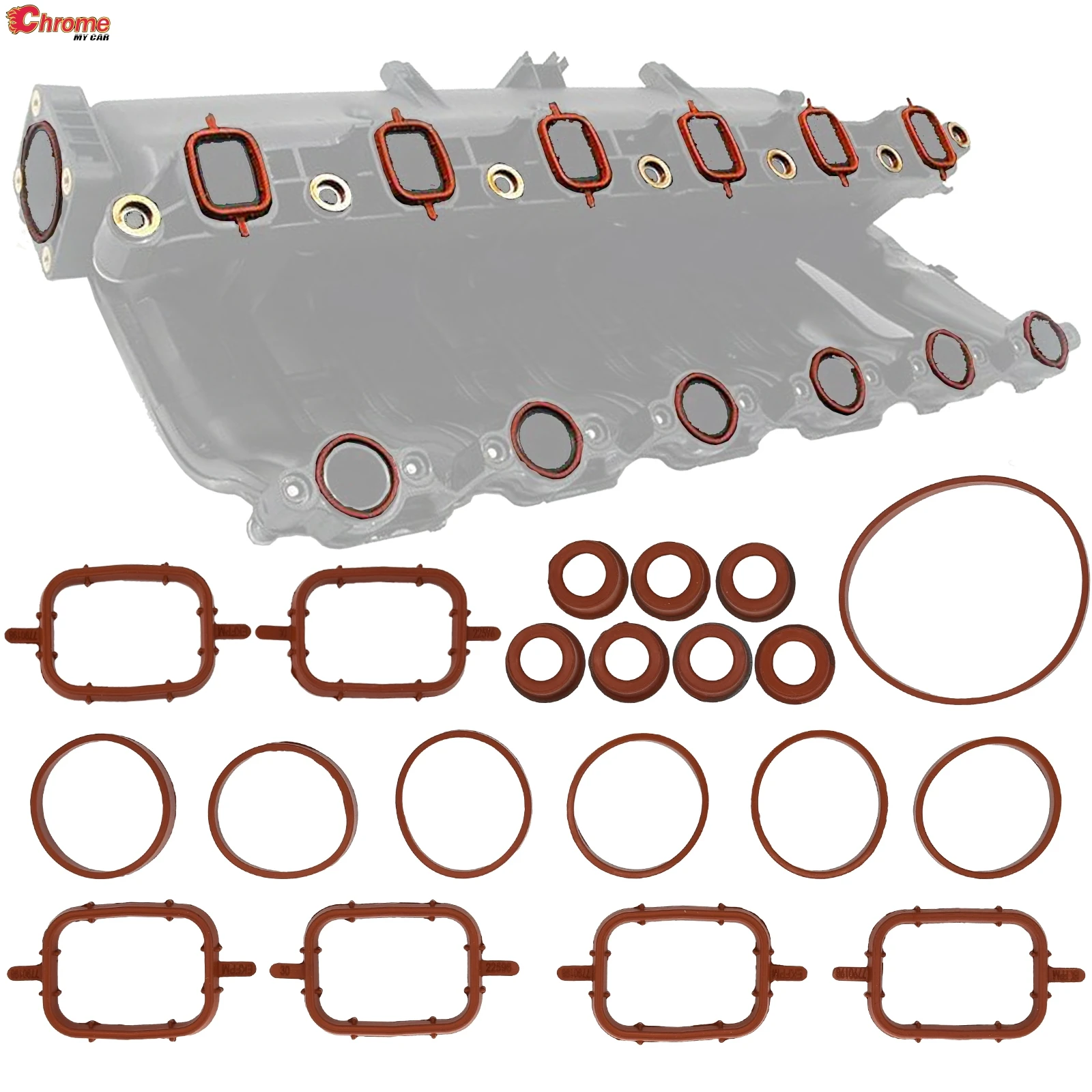 20Pc INTAKE INLET MANIFOLD GASKETS FOR BMW M47 E87 E46 E90 E91 E92 E93