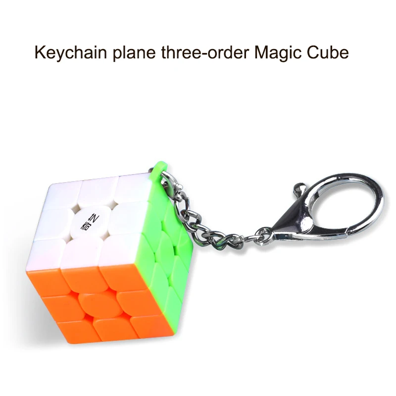 Mini 3x3x3 Magic Cube KeyChain Professional Educational toys KeyChain Mofangjiaoshi Key Ring cubo magico Puzzle valentine s day magic cube jewelry packaging box personalisation propose marriage ring box