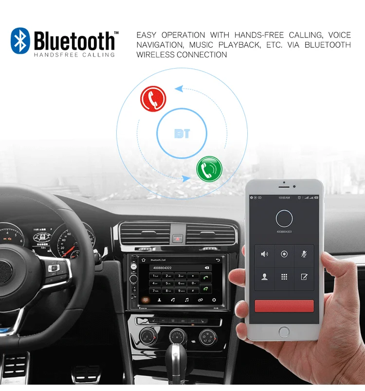 Android 8,1 автомобильный Радио мультимедийный плеер 2 Din 7 ''Зеркало Ссылка Авторадио Bluetooth FM wifi AUX 2DIN gps Авторадио плеер стерео