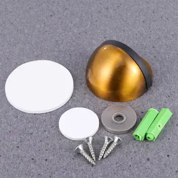 

2Pcs Stainless Steel Magnetic Door Stoppers Crashproof Doorstops Hidden Floor Door Suction Stoppers Catch Lock Protective Pad