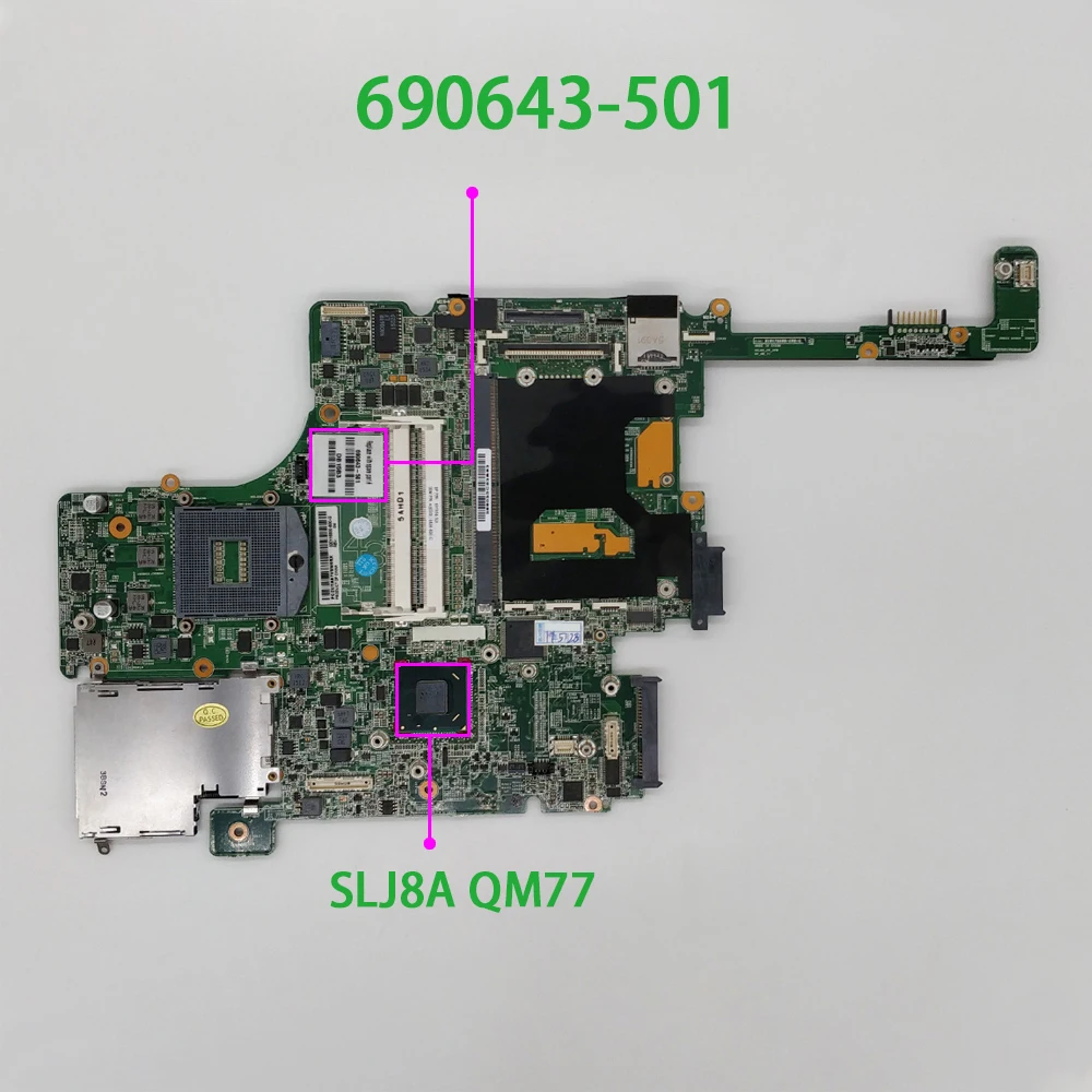 

Материнская плата для ноутбука HP EliteBook 8570w 2570P 690643-501 SLJ8A