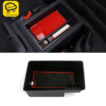 

CARMANGO Car Accessories ABS Central Armrest Storage Box Compartment Organizer Case Container Holder for Audi Q3 F3 2018-2020