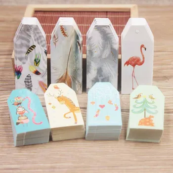 

50pc Newest good luck dreamcatcher gifts label tag Merry christmas paper tag White wedding favors bakery decoration hang tag