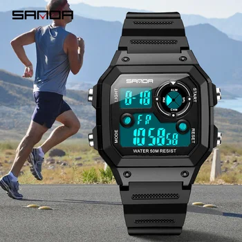 

SANDA Digital Watch Military Sports Men Wristwatch Waterproof Clock Men's Watches Relogio Masculino relojes para hombre 418