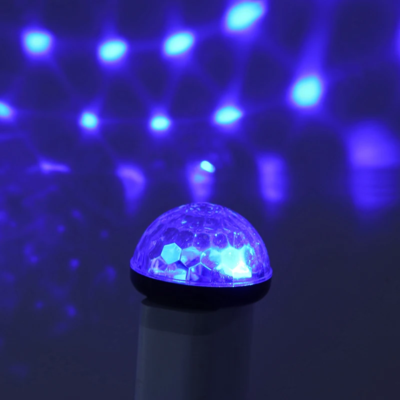 1 шт., Автомобильный USB RGB мини интерьерный неоновый светильник, цветной, музыкальный, светодиодный, декоративный светильник, случайный цвет