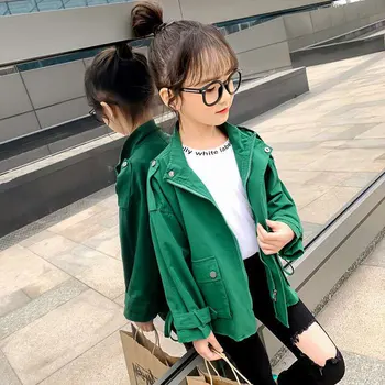 

NEW Spring KIds Jackets Coat For Girls Cute Solid Color Coats Children Girls Clothes Casual Jackets For Toddler Kids Girl Coat