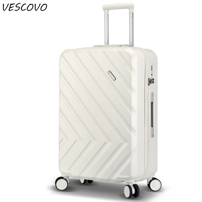 VESCOVO 2" 24" 26 дюймов Высокое качество алюминиевая рама багаж на колёсиках мужской бизнес Дорожный чемодан женская сумка на колесиках