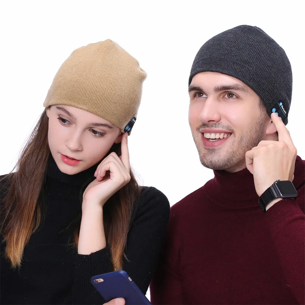 Осенне-зимний мужской и женский Bluetooth мигающий пуловер, шапка, модная утолщенная шапка# XM