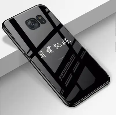 Чехол для samsung Galaxy S7 Edge из закаленного стекла с рисунком из мягкого силикона с узором Чехлы для samsung Galaxy S 7 Edge задняя крышка - Цвет: A4