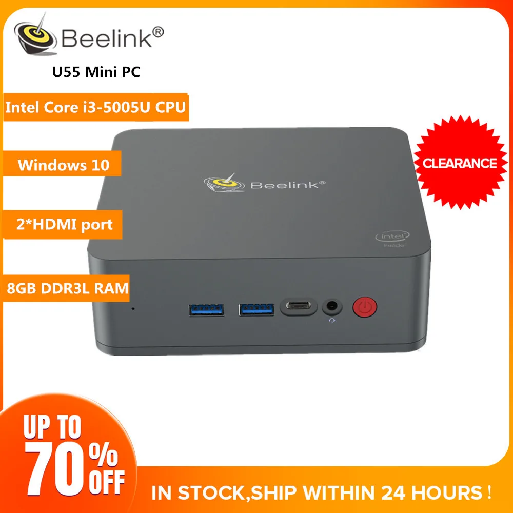Мини-ПК Beelink U55 Win10 8 ГБ DDR3L 512 SSD 2 * HDMI BT4.0 64 бит поддержка двух экранов Netfix |