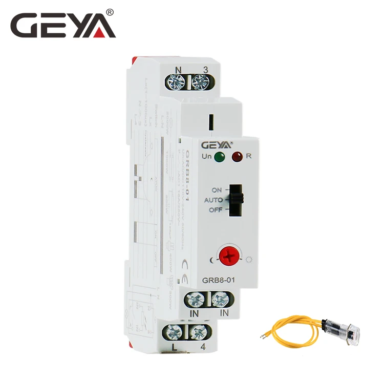 

Free Shipping GEYA GRB8-01 Twilight Switch with Sensor AC110V-240V Photoelectric Timer Light Sensor Relay