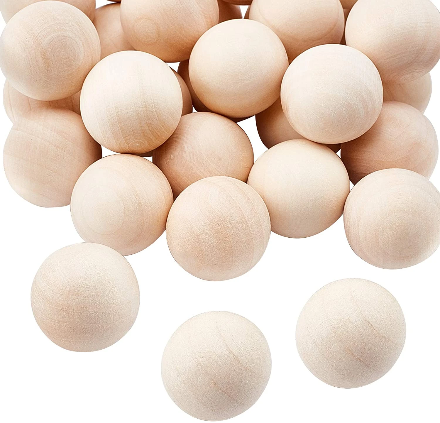 Natural Wood Beads Without Holes Wooden Beads Without Holes 20mm