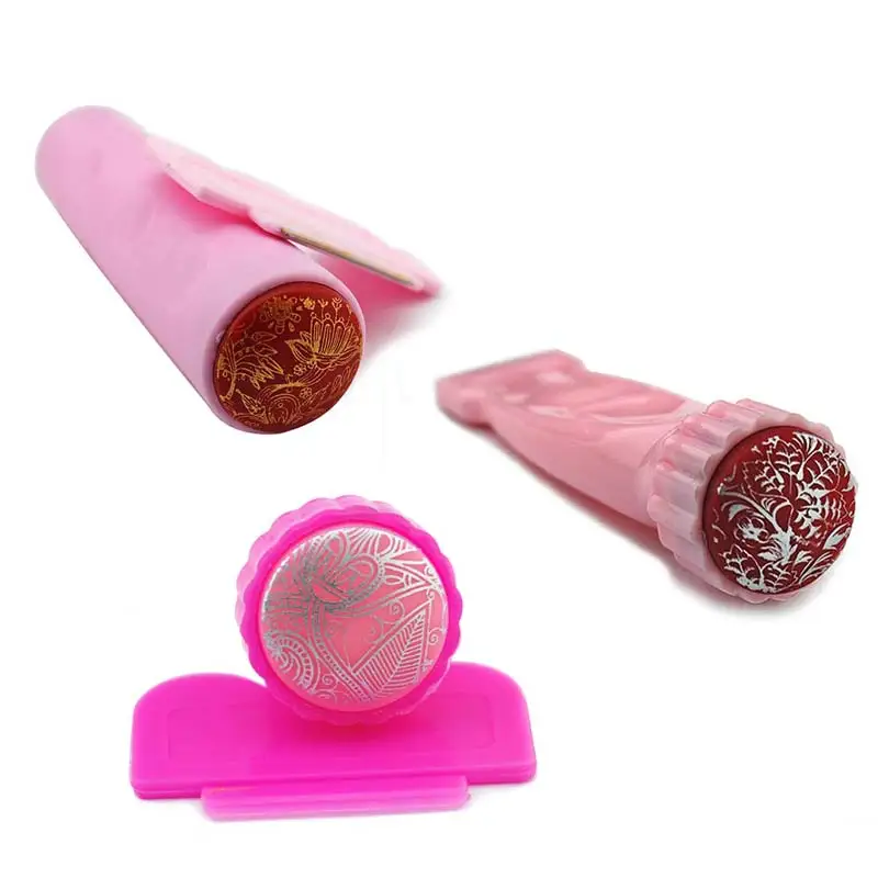 Kads Stamper + Scraper Set Nail Art Clear Jelly 4cm 2 Sides Transparent Silicone Marshmallow