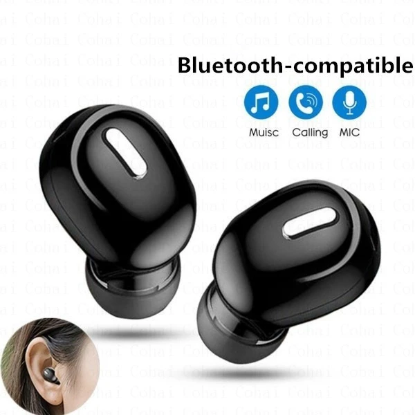 Mini Wireless Bluetooth 5.0 Earphone in Ear Sport with Mic Handsfree Headset  Earbuds For Samsung Huawei All Phone Earphones - AliExpress
