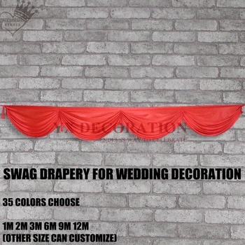 

High Quality Ice Silk Swag Drapery For Wedding Backdrop Table Skirting Decoration