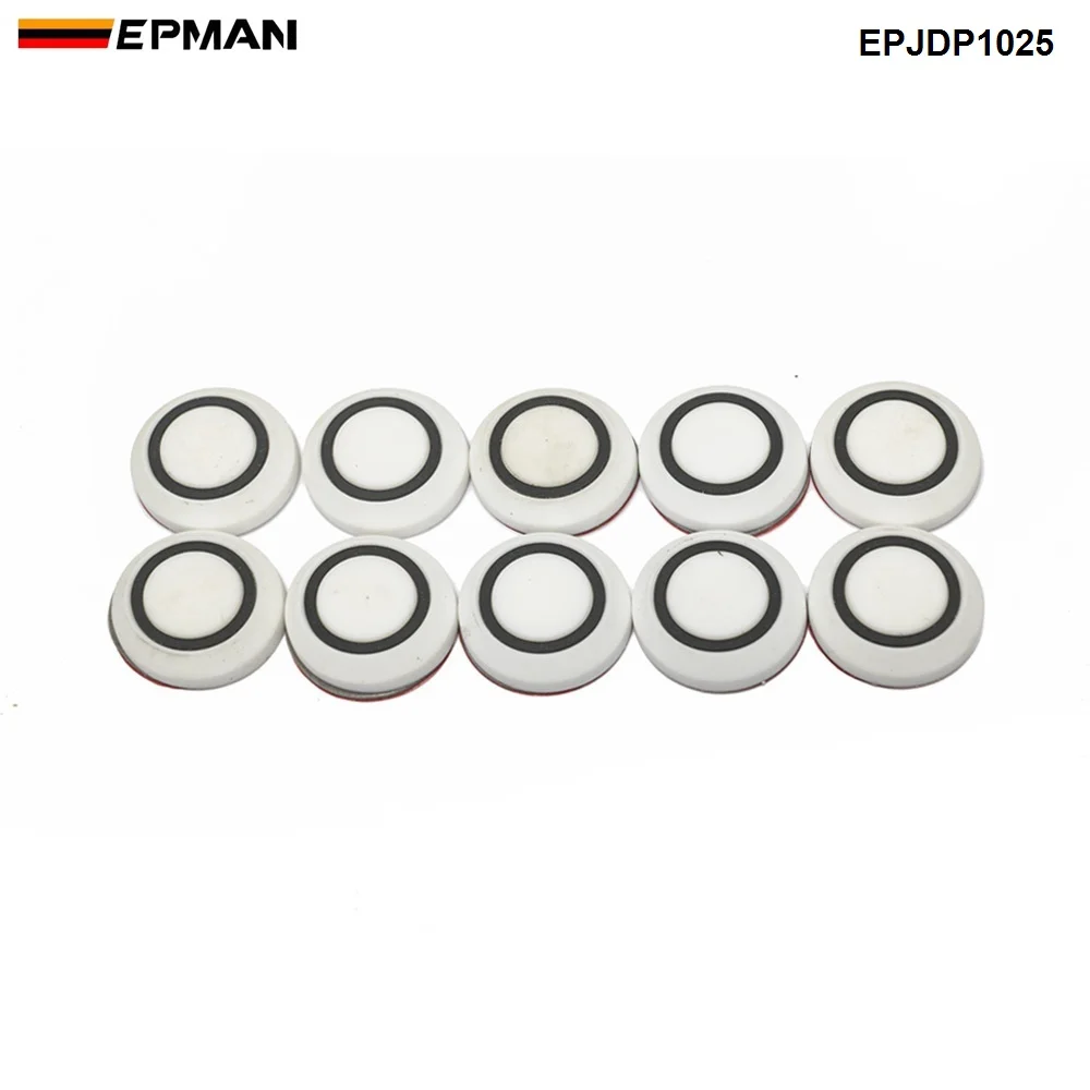 EPMAN 10 шт. анти-натирания формы круглые защитные наклейки защитные накладки для автомобильных дверей угловой Бампер протектор отделка двери защита EPJDP1025 - Цвет: Белый