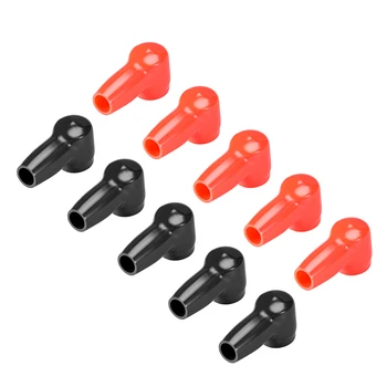 

uxcell Battery Terminal Insulating Rubber Protector Covers for 22mm Terminal 13mm Cable Red Black 5 Pairs