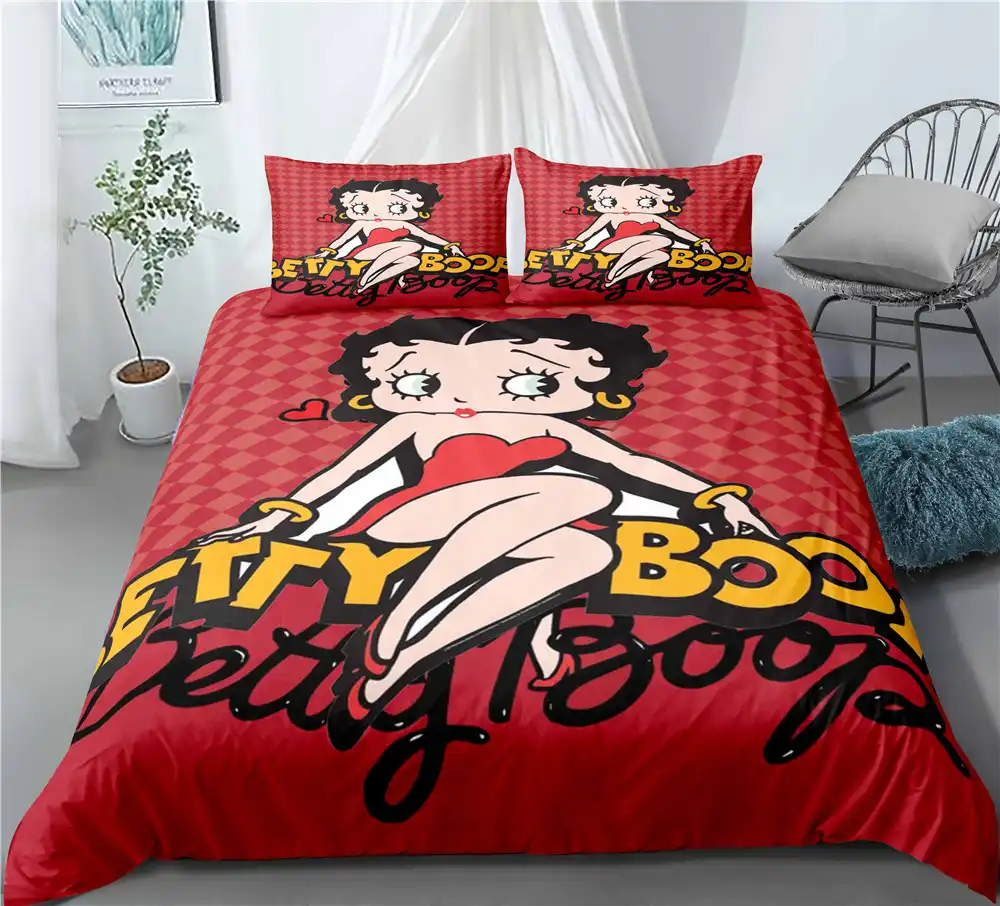 betty boop bedroom set Home textile 3d betty boop bedding duvet cover ...