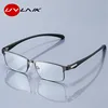 UVLAIK Fashion stainless steel Men Business Blue Light Reading Glasses Non Spherical Retro Hyperopia Prescription Eyeglasses ► Photo 2/6